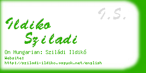 ildiko sziladi business card